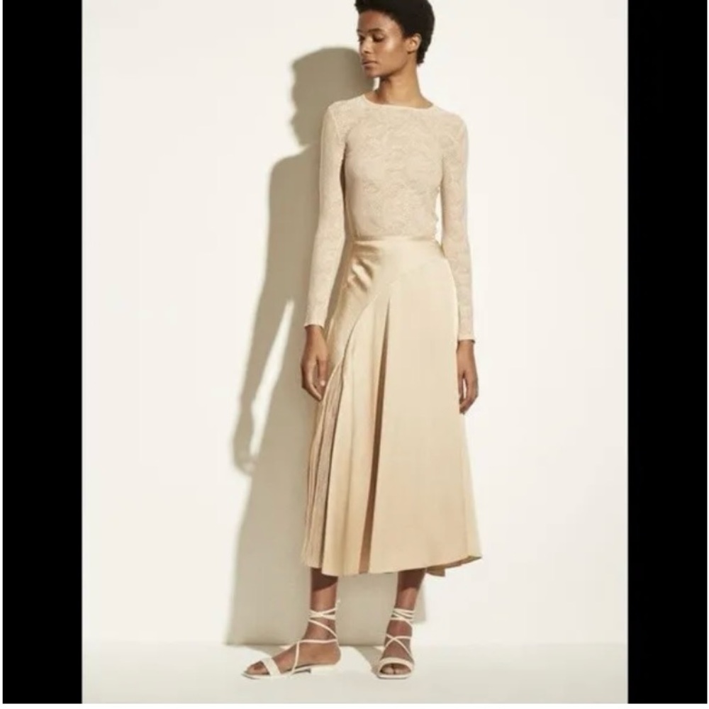 NWT Vince Mixed Media Panel Asymmetrical Skirt I Size 6